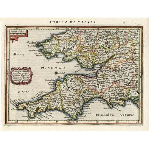 Old map image download for Cornubia, Devonia,..