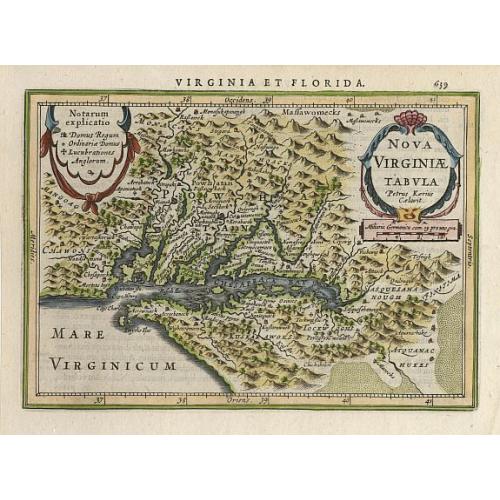 Old map image download for Nova Virginiae Tabula.