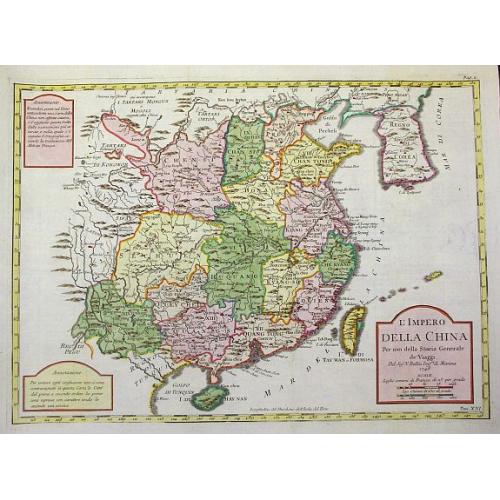 Old map image download for L'Impero della China Per uso della Storia generale de'Viaggi.