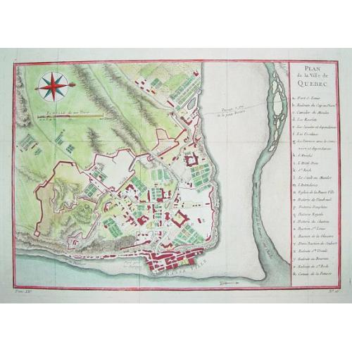 Old map image download for Plan de la Ville de Quebec.