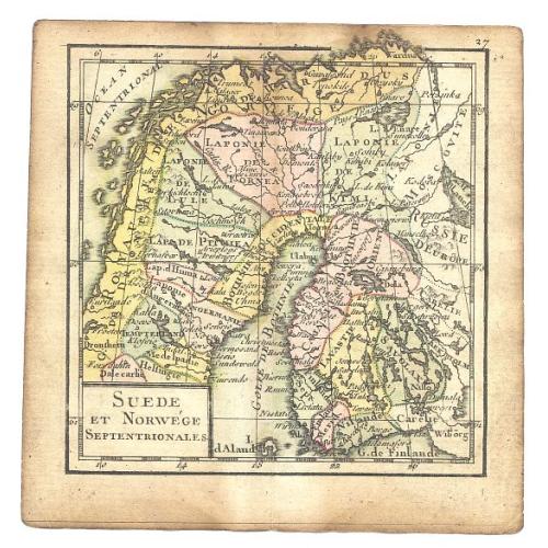 Old map image download for Suede Et Norwege Septentrionales