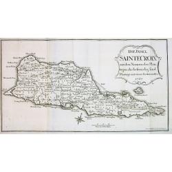 Die Insel SAINTE CROIX mit den Namen der Plan... 