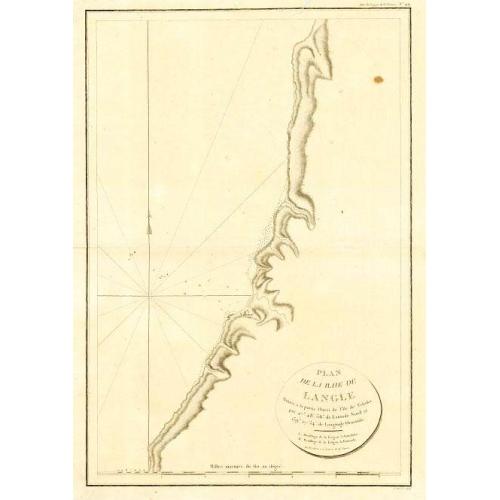 Old map image download for Plan de la Baie de Langle, situee a la partie Ouest de l' Isle de Choka