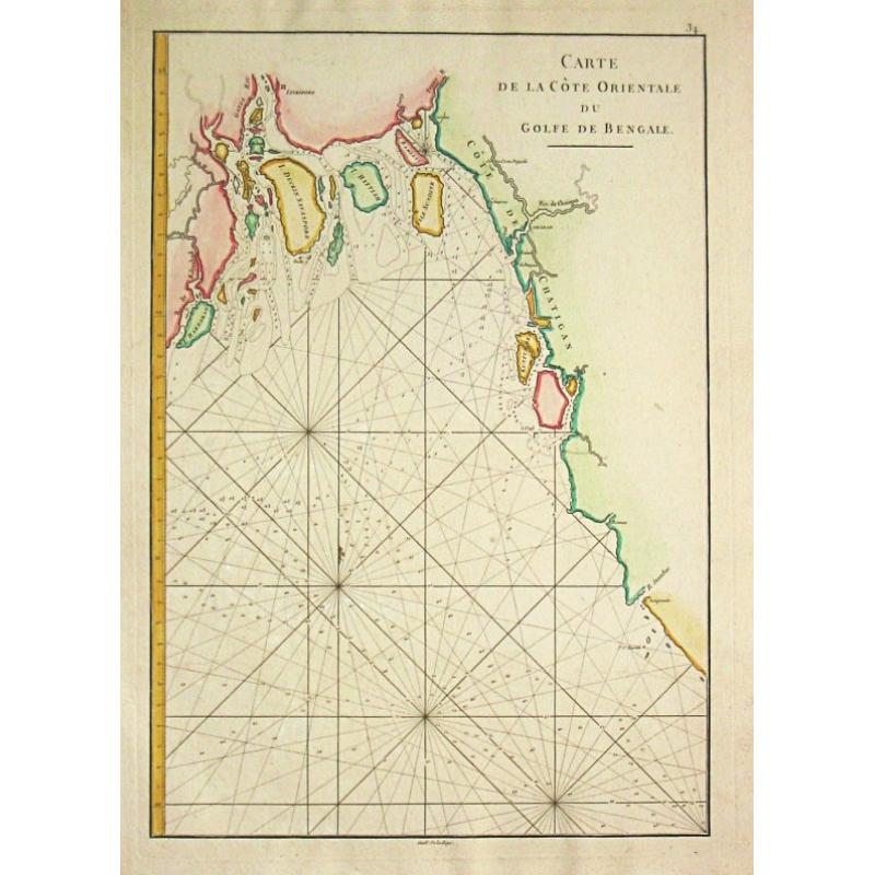 Carte de la Cote Orientale du Golfe de Bengale