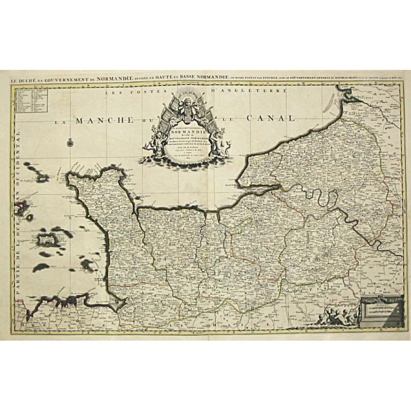 Le Duche et Gouvernement de Normandie divisee en Haute et Basse Normandie. Paris, 1695.