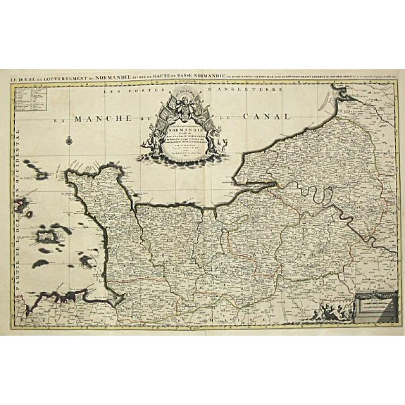 Le Duche et Gouvernement de Normandie divisee en Haute et Basse Normandie. Paris, 1695.