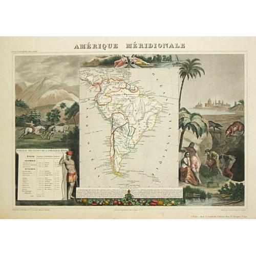 Old map image download for Amerique Meridionale.
