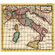 Old, Antique map image download for Italie.