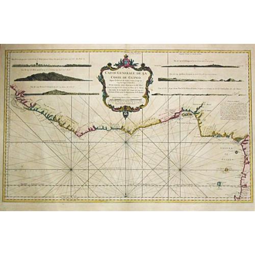 Old map image download for [Lot of 14 maps] Carte Generale de la Coste de la Guinée. Plus a map of the Gulf of Guinea on 2 sheets by Rigobert Bonne and 6 other maps of the Gulf of Guinea