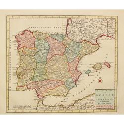 [Lot of 5 maps of the Iberian peninsula / Belearics]