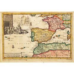 [Lot of 5 maps and charts of island in the South Atlantic]  Nieuwe Pascaert van de Kuste van Maroca en  Zanhaga..van C. Cantin tot C.Bajador....'t I.Lancerota en 't I.Forteventura.