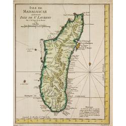 [Lot of 7 map / prints of Madagascar] Parte de la Cote Orientale d' Afrique avec l' Isle de Madagascar et les Cartes particulières des Isles de France et de Bourbon.