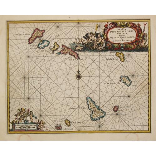 Old map image download for [Lot of 10 maps / prints  of the South Atlantic Ocean islands] CAPEVERDIAN ISLANDS / Insulae Promontorii Viridis.