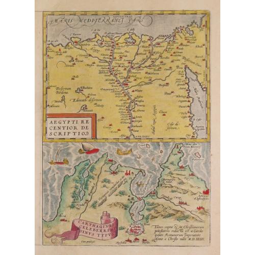 Old map image download for [Lot with 12 maps of the Mediterraneans and Egypt.] Aegypti Recenttior Carthageni / General Karte des Roemischen Reichs