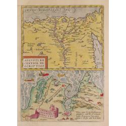 [Lot of 9 maps/ prints of Egypt ] Aegypti Recentior Descriptio / Carthaginis Celeberrimi Sinus Typus.