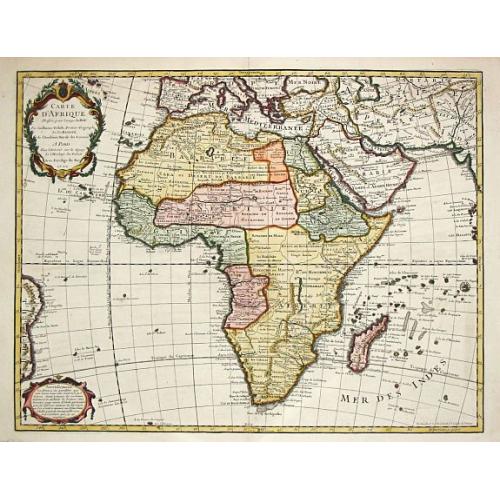 Old map image download for Carte d' Afrique Dressée pour l' usage du Roy?1722.