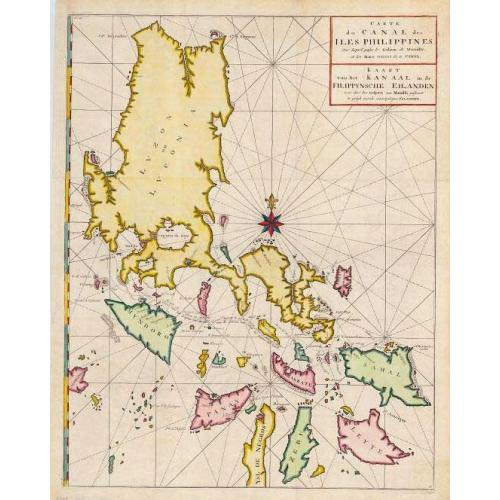 Carte du Canal des Iles Philippines Par lequel passe le Galion de Manille, et les Iles voisines de ce Canal.