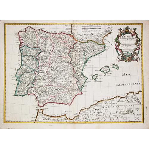 [Lot of 5 maps of the Iberian peninsula / Belearics]