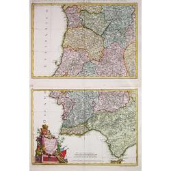 [Lot of 4 map western Spain / Portugal Antique map of Galicia] Gallaecia Regnum, descripta a F. Fer. Ojea.