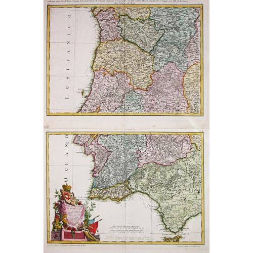 Old map image download for [Lot of 4 map western Spain / Portugal Antique map of Galicia] Gallaecia Regnum, descripta a F. Fer. Ojea.