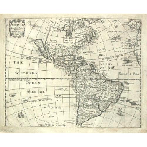Old map image download for AMERICAE / Descriptio Nova/ Impensis/ Henrici seile/ Will: Trevethen. Sculp/ 1652.