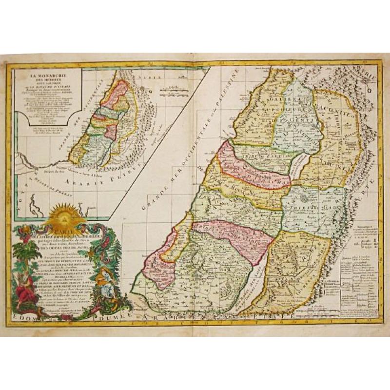 CARTE DE LA TERRE DES HEBREUX ou ISRAELITES / LA MONARCHIE DES HEBREUX SOUS SALOMON.