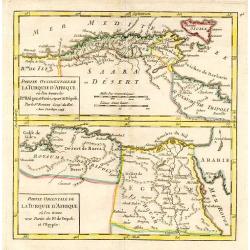 [Lot with 12 maps of the Mediterraneans and Egypt.] Aegypti Recenttior Carthageni / General Karte des Roemischen Reichs