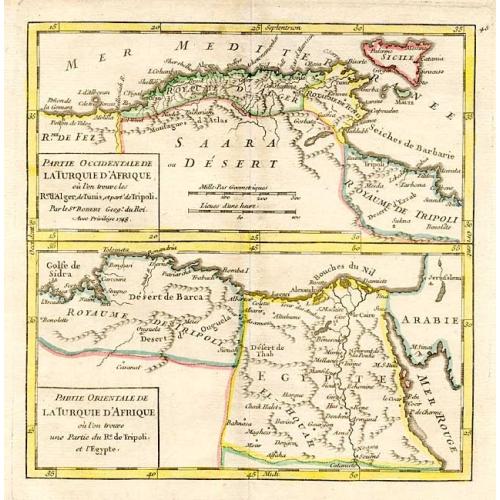 Old map image download for [Lot with 12 maps of the Mediterraneans and Egypt.] Aegypti Recenttior Carthageni / General Karte des Roemischen Reichs