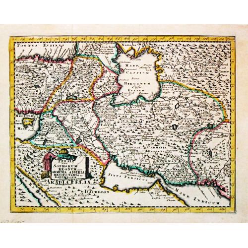 Old map image download for [Lot of 5 maps of Iran] Imperii Persici in omnes suas Provincias  Eaxacte Divisi / Nova Tabula Geographica.