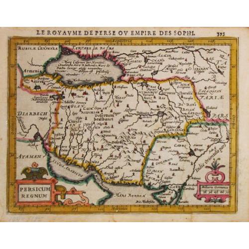 Old map image download for [ Persicum Regnum. Plus 2 other maps of the area.