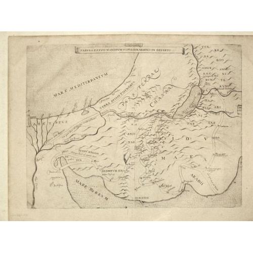 Old map image download for Tabula XXXXII Mansinum Populi Israelitici in Deserto.