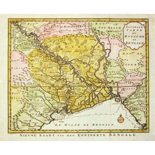 Old map image download for Nouvelle Carte du Royaume de Bengale.