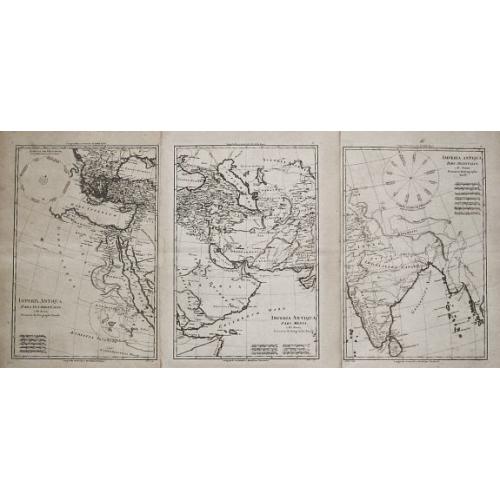 Old map image download for Imperia Antiqua. Pars Occidentalis/ Pars Media/ Pars Orientalis.