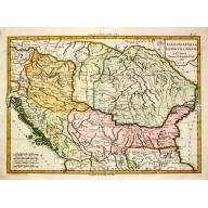 Old, Antique map image download for Pannonia, Dacia, Illyricum et Moesia. 1783.