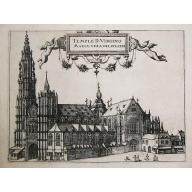 Old, Antique map image download for Temple D. Virginis Mariae vera delineatio.