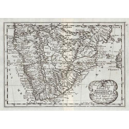 Old map image download for Pays, et Coste des Caffres : Empires de Monomatapa Monoemugi, &c.