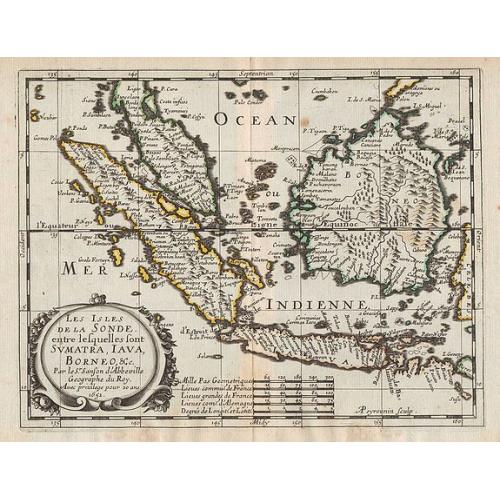 Old map image download for Les Isles de la Sonde. entre lesquelles sont Sumatra, Java, Borneo, &c.