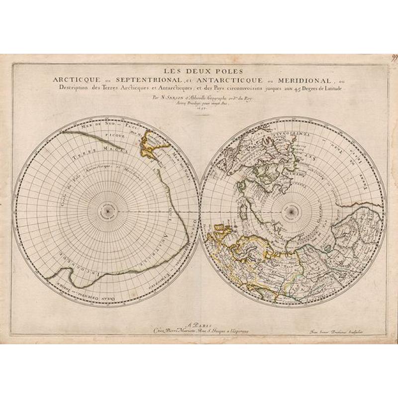 Les deux poles articque ou septentrional, et antarticque ou meridional, ...