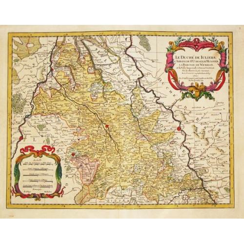 Old map image download for [ Le Duche de Iuliers, l' Abbaye de St. Cornelis Muenster, la Baronie de Wickrad, et la ville Imperiale d' Aix la Chapelle. Paris, 1692.