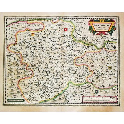 Old map image download for Westphalia Ducatus. Plus 2 map of northen Germany