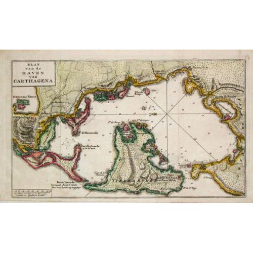Old map image download for Plan van de Haven van Carthagena.