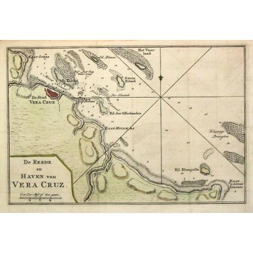 Old map image download for De Reede en Haven van Vera Cruz.