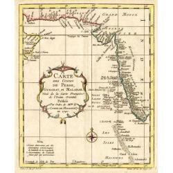 [ Lot of 12 maps / views off India / Sri Lanka] Malabar.