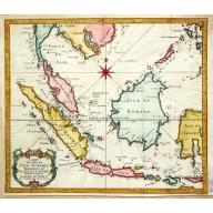 Old map image download for Carte des Isles de Java, Sumatra Borneo & Les Détroits de la Sonde Malaca et Banca Golphe de Siam.