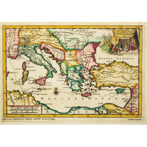 Old map image download for [Lot of 6 maps of the  eastern Mediterranean] Estats / du Grand Seigneur / des Turcs / en Europe, en Asie et en Afrique