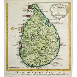 Carte de l?Isle de Ceylan, 1750. 