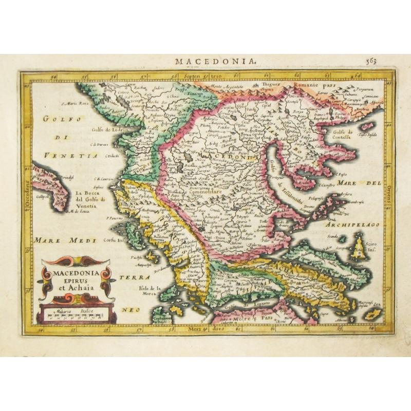 [Lot of 2 maps] Macedonia, Epirus et Achaia. Plus another map of the same area. - Old map by ...