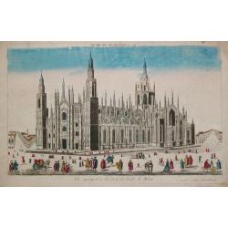Vue perspective de la Cathedrale de Milan.