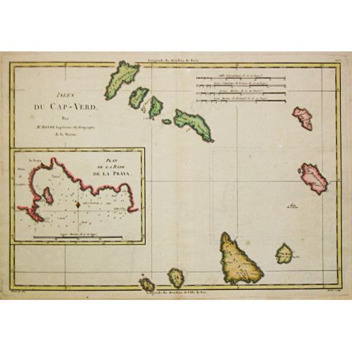 Old map image download for [Lot of 10 maps / prints  of the South Atlantic Ocean islands] CAPEVERDIAN ISLANDS / Insulae Promontorii Viridis.