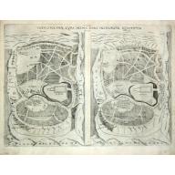 Old, Antique map image download for Hierosolymae, Cura Neemiaeducis Instauratae Descriptio.